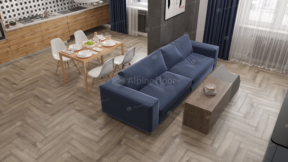 Виниловая плитка "Alpine Floor" Parquet LVT Дуб Исида (590*118*2,5 мм) — купить в Екатеринбурге