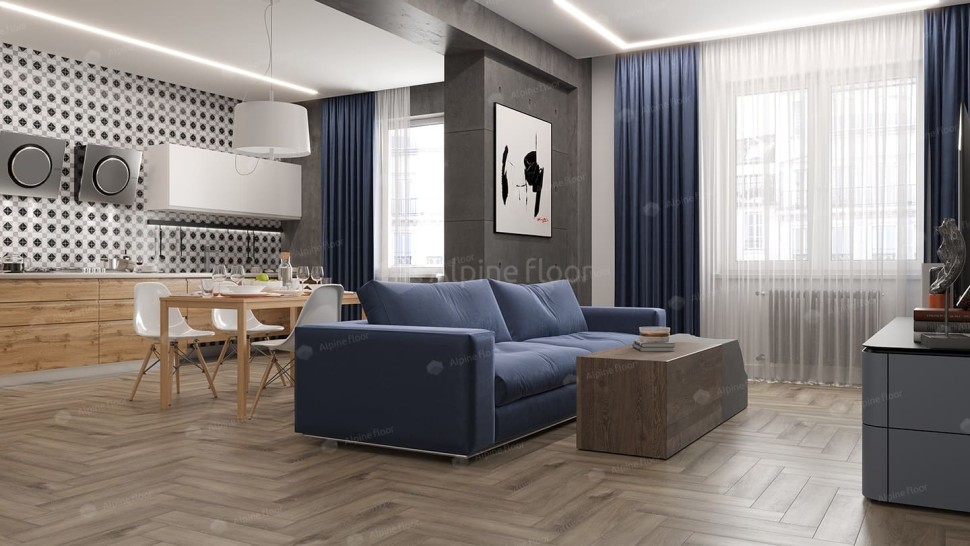 Виниловая плитка "Alpine Floor" Parquet LVT Дуб Исида (590*118*2,5 мм) — купить в Екатеринбурге