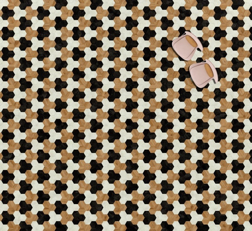 Виниловая плитка "Moduleo" Moods Hexagon 354 (226,32*196*2,5 мм) — купить в Екатеринбурге