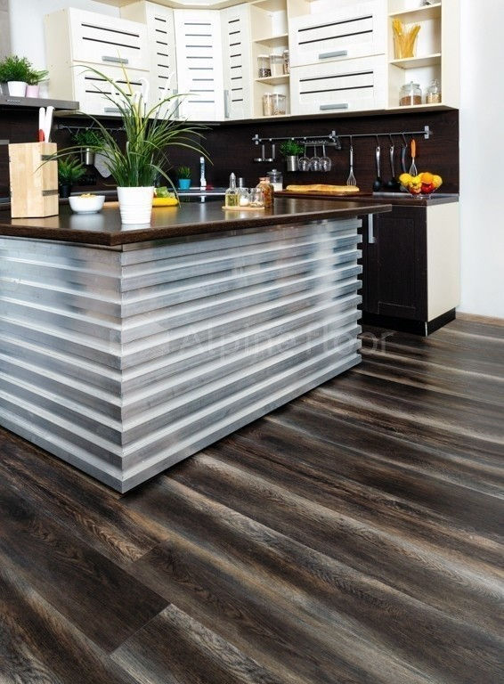 Кварцвиниловая плитка "Alpine Floor" Орех Темный  (1219*184*2мм) — купить в Екатеринбурге