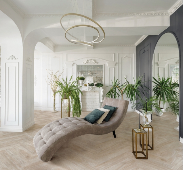 Виниловый ламинат SPC "Cronafloor" Herringbone Дуб Ницца (640*128*4,5 мм) — купить в Екатеринбурге