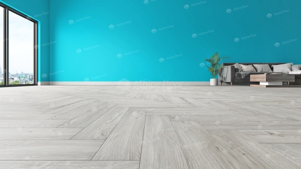 Виниловая плитка "Alpine Floor" Parquet LVT Снежный (590*118*2,5 мм) — купить в Екатеринбурге