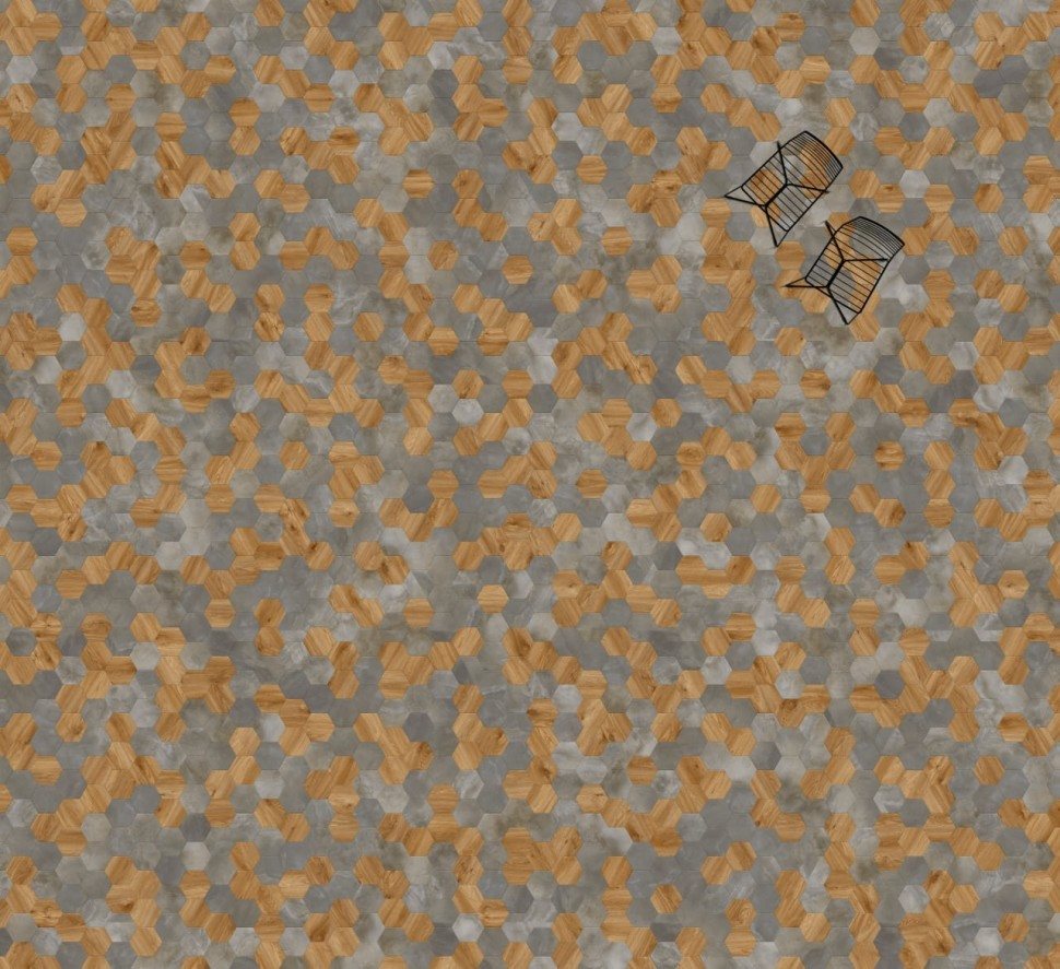 Виниловая плитка "Moduleo" Moods Hexagon 323 (226,32*196*2,5 мм) — купить в Екатеринбурге