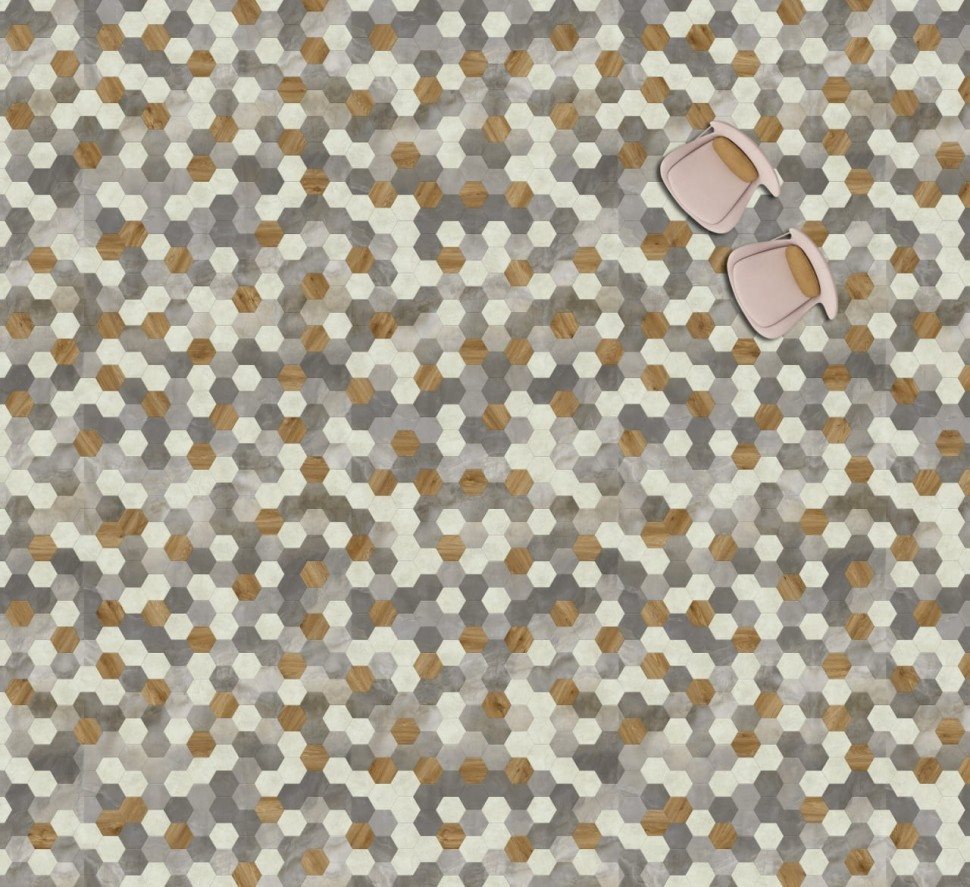 Виниловая плитка "Moduleo" Moods Hexagon 348 (226,32*196*2,5 мм) — купить в Екатеринбурге