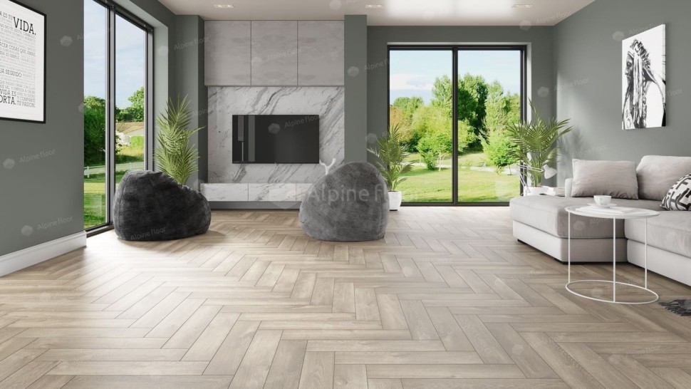 Виниловая плитка "Alpine Floor" Parquet LVT Дуб Натуральный Отбеленный (590*118*2,5 мм) — купить в Екатеринбурге