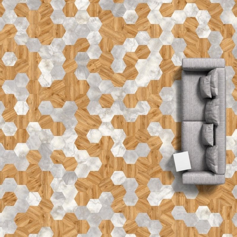 Виниловая плитка Big Hexagon 261 (452,64*392*2,5 мм) — купить в Екатеринбурге