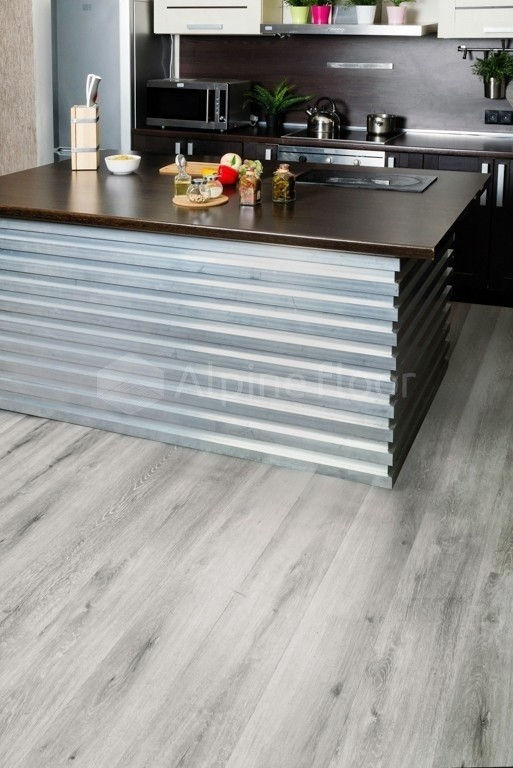 Замковая ПВХ плитка "Alpine Floor" Ясень Серый  (1220*183*4мм) — купить в Екатеринбурге