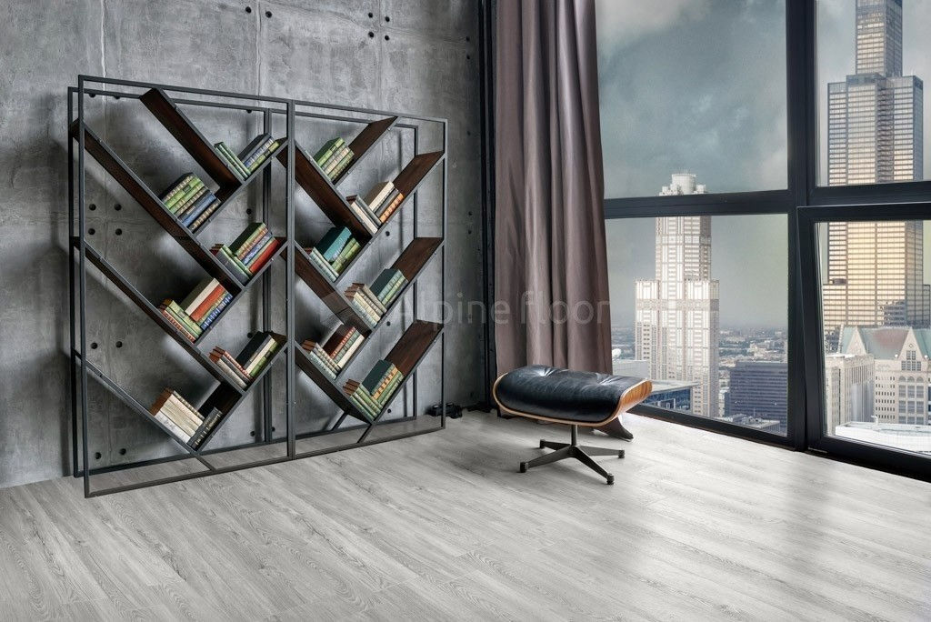 Замковая ПВХ плитка Секвойя Снежная  (1219*184*3,2мм) — купить в Екатеринбурге